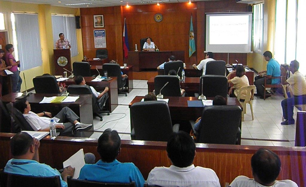 GM Delgado during the Roxas City Council Meeting
